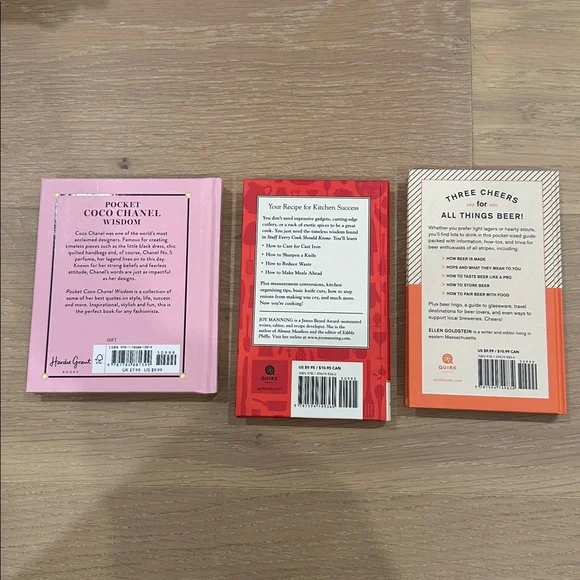 Set of Three Pocket Books Coco Chanel Beer Snob Cook Book Gift Cute Birthday - Picture 2 of 8